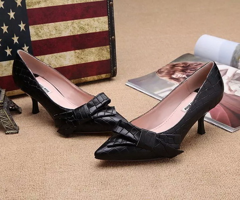 MIUMIU Shallow mouth kitten heel Shoes Women--004